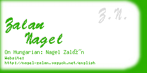 zalan nagel business card